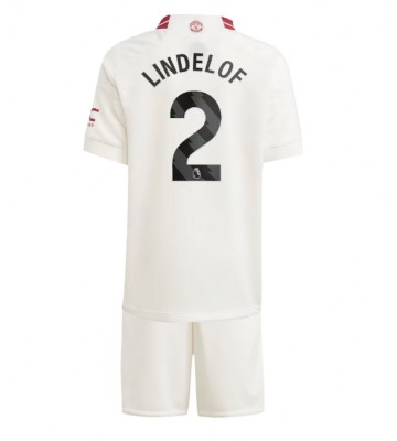 Manchester United Victor Lindelof #2 Tredje trøje Børn 2023-24 Kort ærmer (+ korte bukser)